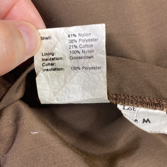 Vintage Stearns Reversible Tan Brown Goose Down Puffer Vest Size Medium 80s - Picture 7 of 11